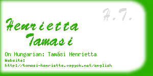 henrietta tamasi business card