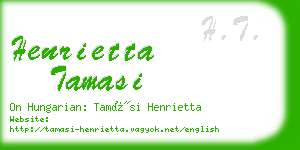 henrietta tamasi business card